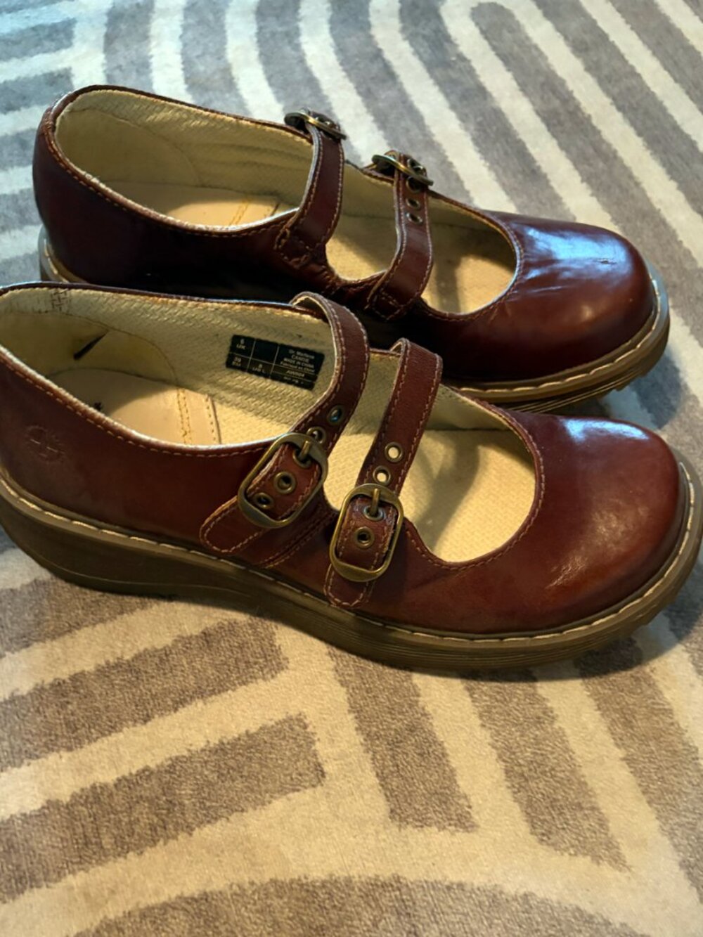 Dr. Martens Candie AW004 Vintage Y2K Double Strap Mary Jane Platform Shoes 8 - Picture 3 of 9